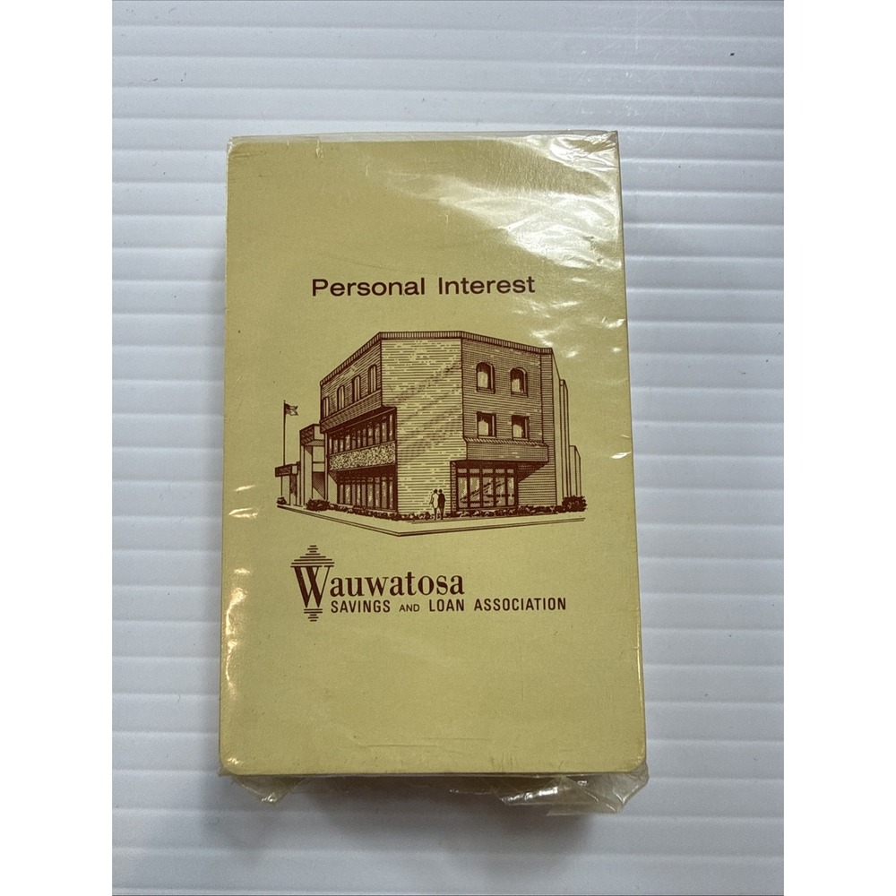 Wauwatosa Savings And Loan Wisconsin Waukesha ADVERTISING Playing Cards Yellow